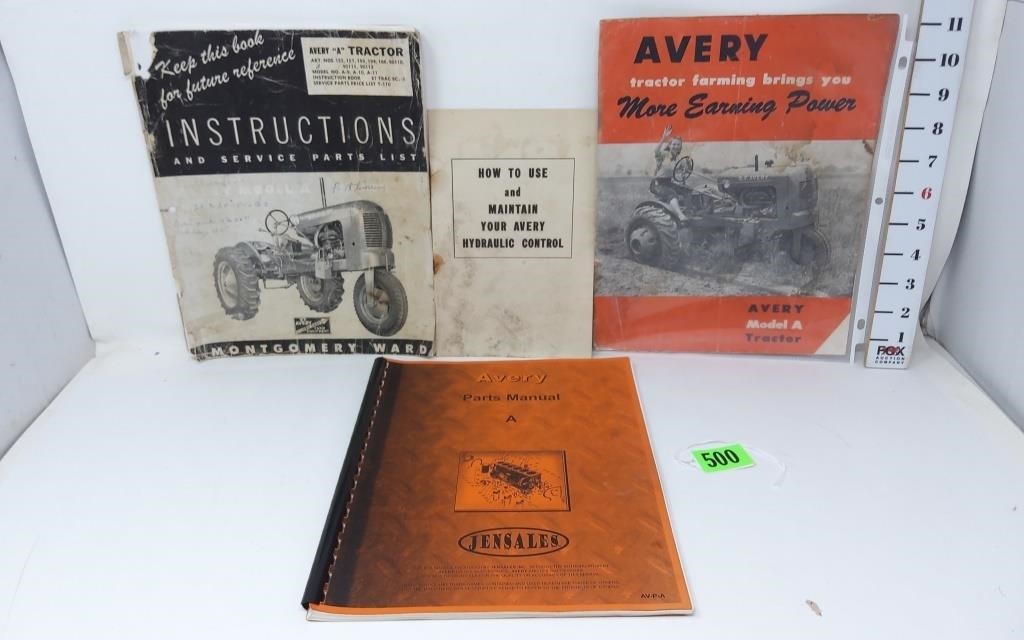 Avery "A" Tractor Manuals