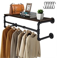 GREENSTELL Clothes Rack with Top Shelf, 41in Indus