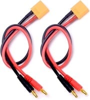 2pcs XT90 Male Connector to 4.0mm Banana Male
