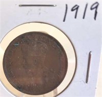 1919 Georgivs V Canadian One Cent