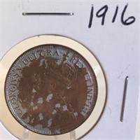 1916 Georgivs V Canadian One Cent