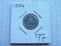 Canada 1956 10 cent argent
