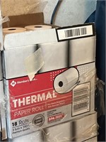 New thermal paper rolls, 3“ x 190‘. One case.