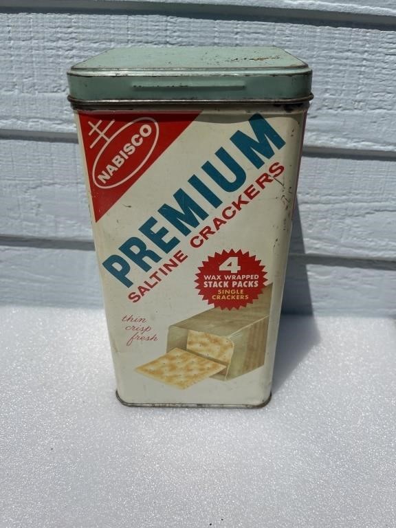 Vintage advertising Nabisco premium crackers tin