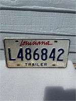 Vintage Louisiana trailer license plate