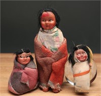 1950s Native American Bully Good Skookum Dolls (3)