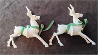 Sleigh Reindeer Christmas Candy Container.