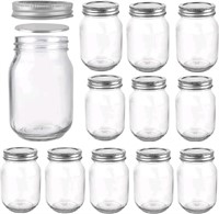 Keketin 16 oz Mason Jars, 500ml 12 Pack Clear Glas
