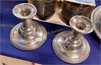 STERLING WEIGHTED CANDLE HOLDERS