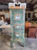 Amish Made Goat Designed Cabinet