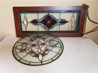 (2) Stained Glass Pieces