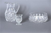 Vintage Waterford Crystal Bowl, Pitcher, Vase