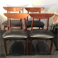 4 TEAK DINING TABLE CHAIRS