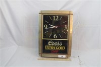 Coors Extra Gold Light Up Clock (May Need A Bulb)