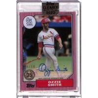 2022 Topps Clearly Ozzie Smith Auto 19/50