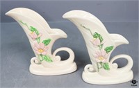 Hull Pottery "Pink Magnolia" Vases / 2 pc