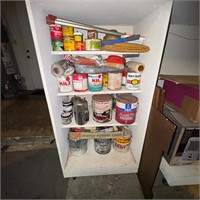 Paint & Painting Supplies, contents of Cabinet