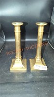 vintage brass Candle stick pair