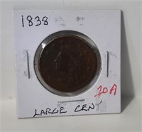 1838  Large 1 Cent