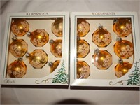 16 pc Rauch gold Christmas ornaments