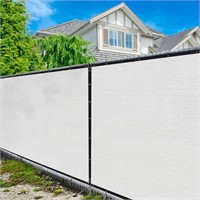 6' x 50' White Fence Privacy Screen