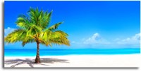 Aibonnly Wall Art Canvas Palm Beach 20x40in