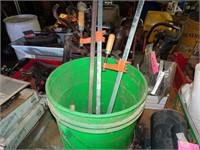 Bucket of Various Clamps