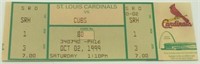 1999 Full Ticket to St. Louis Cardinals vs.