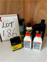 J.D Grease, J.D Filter, Stihl Oil (sold as a lot)