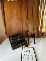 Fishing Gear (2 rods, & lures, sold as a lot)