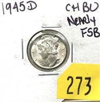 1945-D Mercury dime