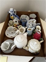 Box of Teapots & Misc.