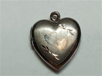 OF) 925 sterling silver heart locket pendant