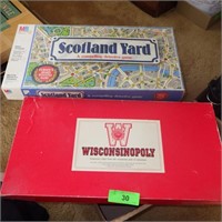 VINTAGE WISCONSINOPOLY GAME & SCOTLAND YARD >>>>