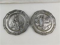 Lot of 2 19973 Sexton Wall Plates (Metal)