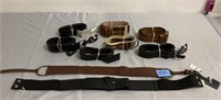 9 Various Brand/Size Belts