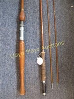 2Pc Vintage Bamboo Fishing Rods