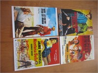 4 mini affiches de fim Western, 4'' x 6''