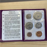 1977 New Zealand Uncirculated Coin Set, 7 Coins in