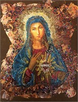 "Immaculate Heart Of Mary" 7"x6" Collectible Icon