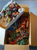 Box of Vintage Christmas Decor