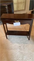 Stickley small Consol table dark stain 8 x 28 x