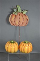 Pumpkin Metal Décor & Lidded Jars