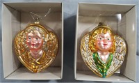 2- DEPARTMENT 56 ANGEL FACE ORNAMENTS