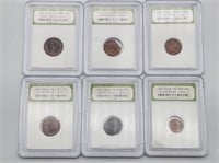 Six Constantine the Great Coins in Slabs