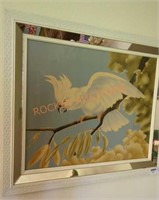 Vintage MCM Turner mirrored bird print