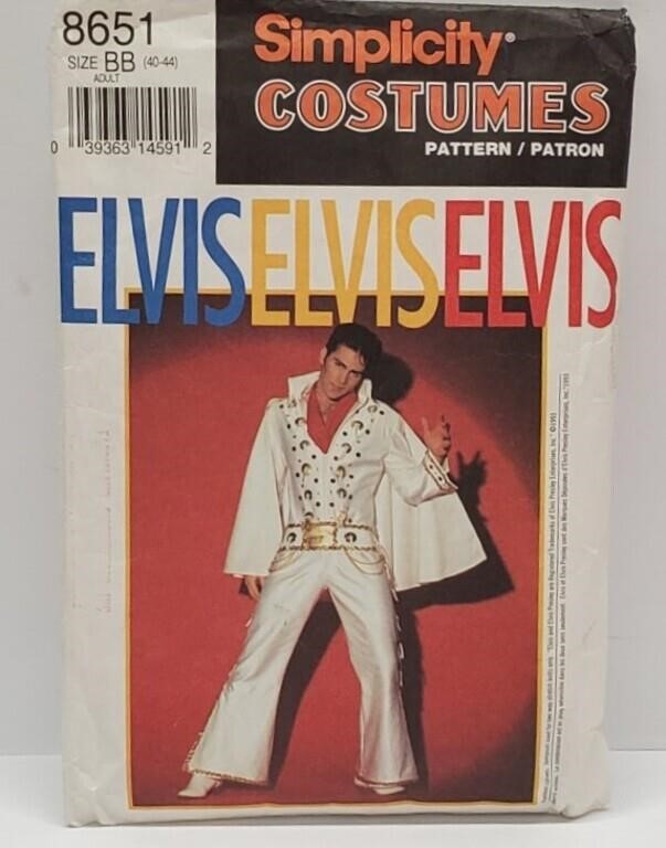 1993 Simplicity Elvis Costume Used once