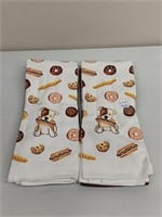 2 PAIRS OF NEW DOG TEA TOWELS