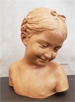 Terra Cotta Bust of Young Girl