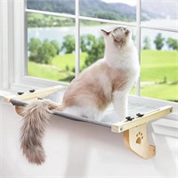 Cat Window Perch  Cat Hammock with Wood & Metal Fr